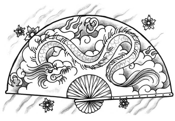 Нарисовать веер