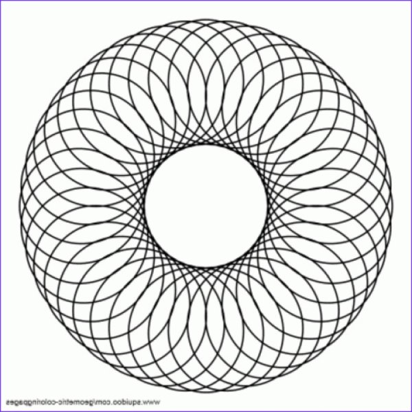 Узор из окружностей с помощью циркуля