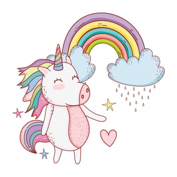 Единорог для срисовки