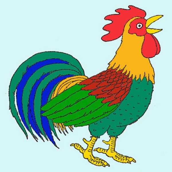 Изображение петуха для детей