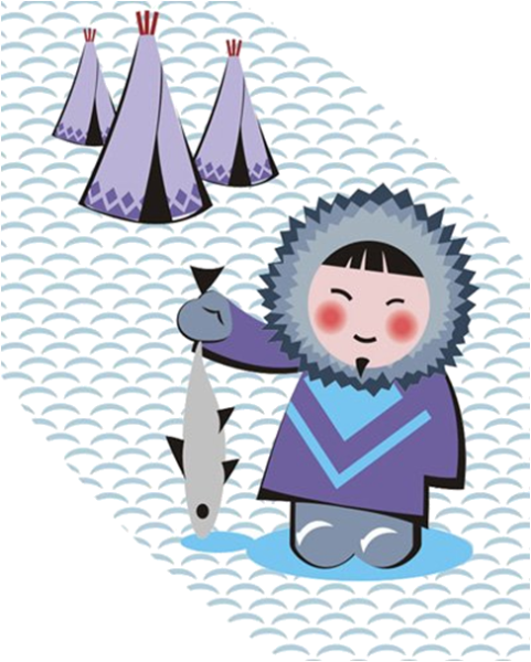 Чукча на прозрачном фоне