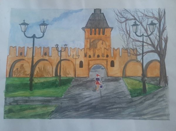 Рисование тульского Кремля