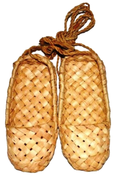 Лапти на прозрачном фоне