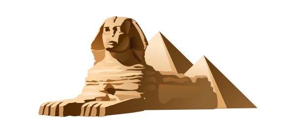 Древний Египет сфинкс раскрашенный