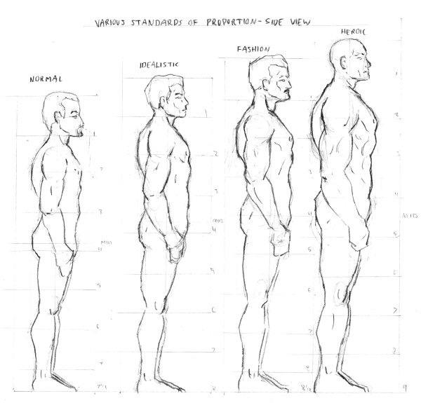 Мужская фигура сбоку референс