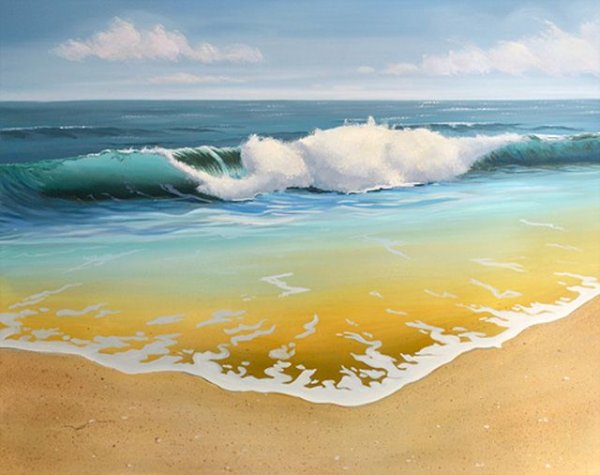 Море и песок акрилом