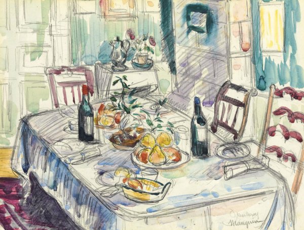 Рисование праздничный стол