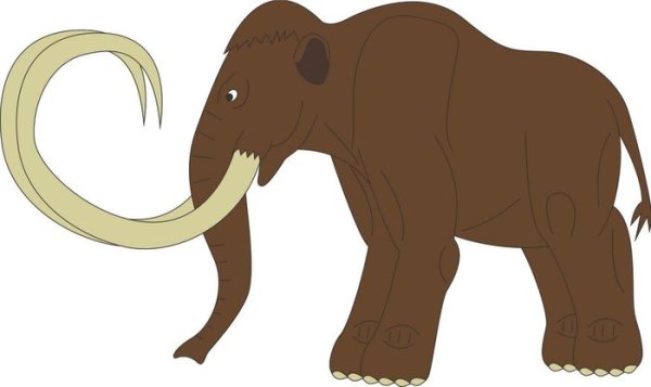 Мамонт трафарет