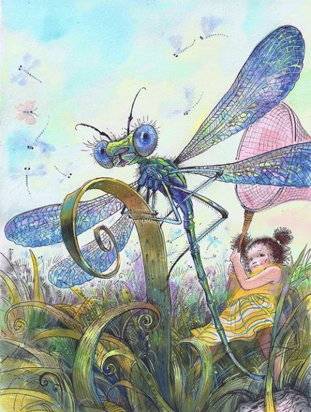 Стрекоза иллюстрация