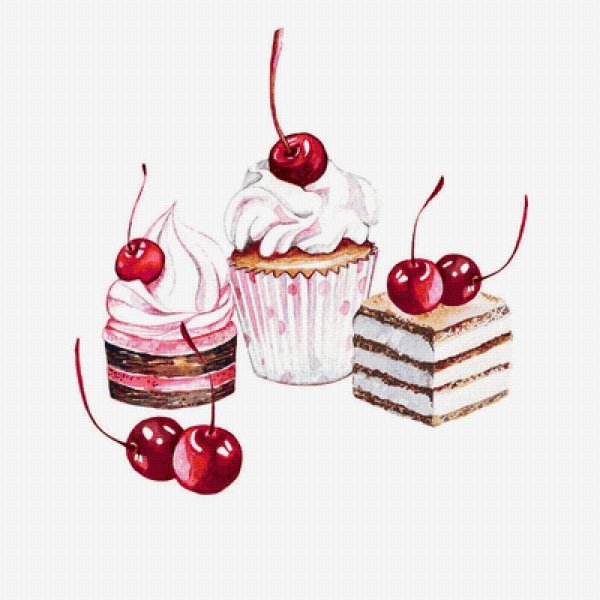 Акварельные пирожные