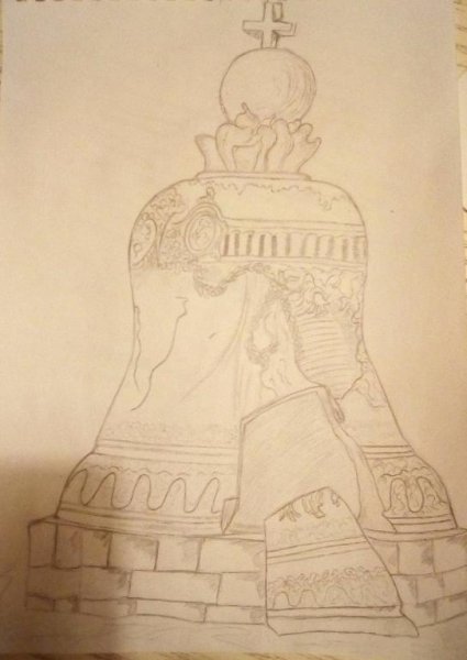 Нарисовать царь колокол в Москве