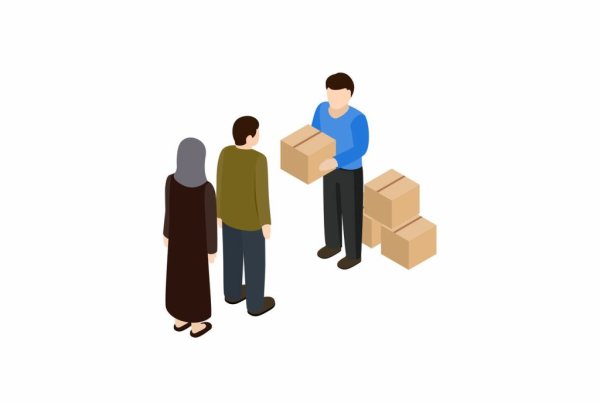 Гуманитарная помощь иллюстрация