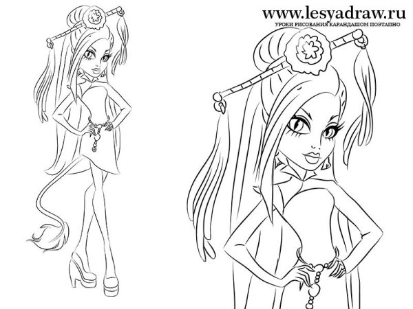 Раскраски Монстер Хай дженифер Лонг
