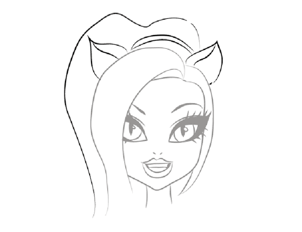 Монстер Хай рисунки поэтапные