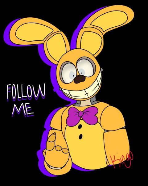 Арты ФНАФ спринг Бонни