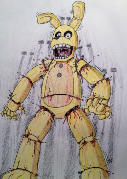 Уильям Афтон в костюме спринг Бонни