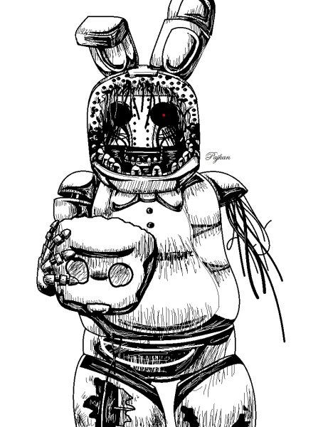 Withered Bonnie раскраска