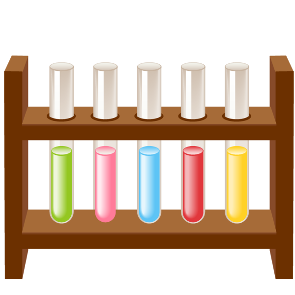Пробирки на прозрачном фоне