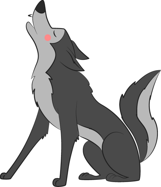 Серый волк мультяшный