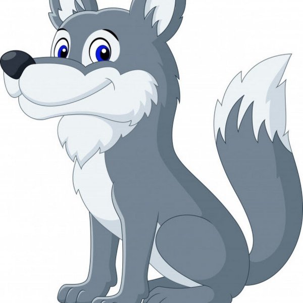 Серый волк мультяшный