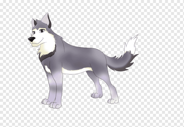 Мультяшный волк на прозрачном фоне