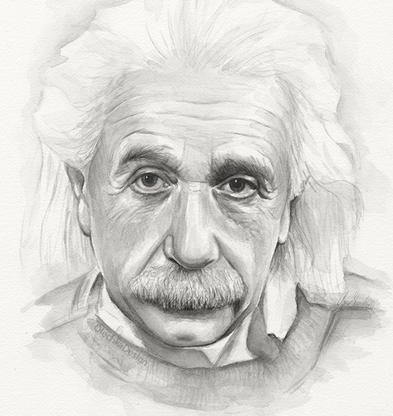 Эйнштейн портрет вектор