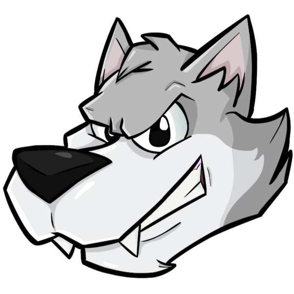 Голова волка мультяшная