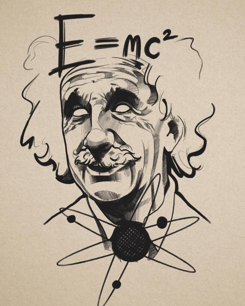 Альберт Эйнштейн мультяшный