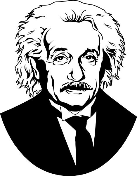 Альберт Эйнштейн графический портрет