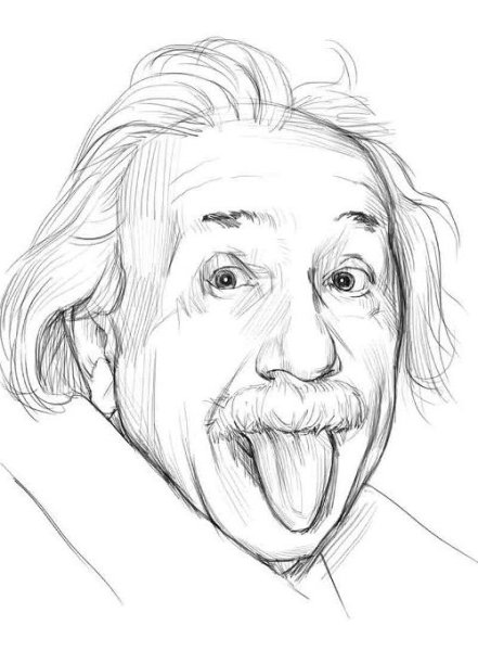 Альберт Эйнштейн мультяшный