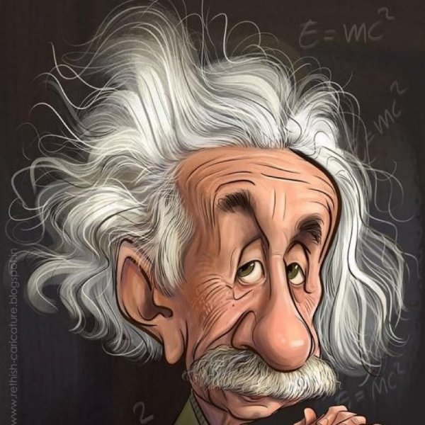 Альберт Эйнштейн мультяшный