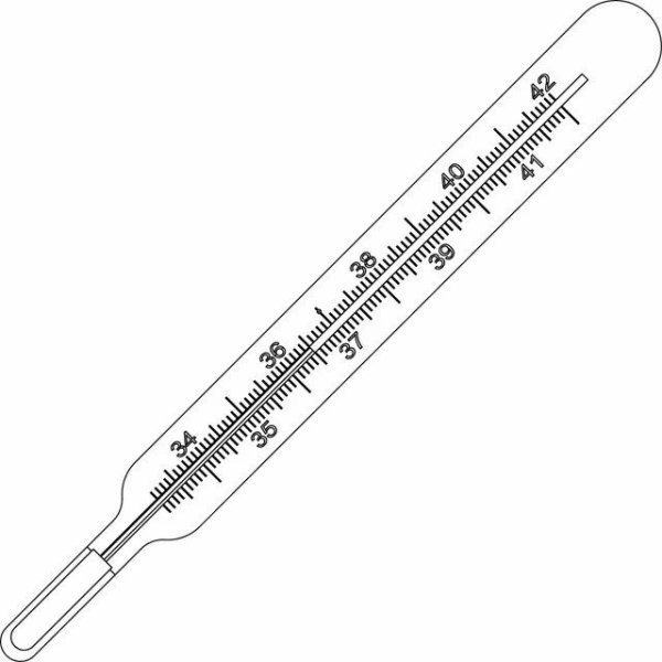 Шкала ртутного градусника