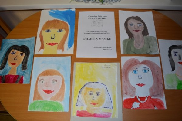 Выставка рисунков ко Дню матери