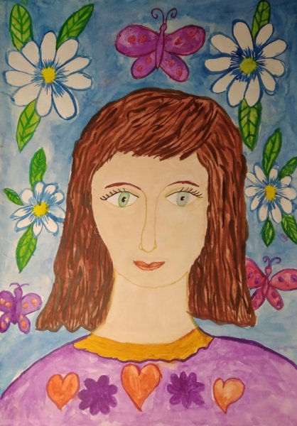 Детские рисунки ко Дню матери