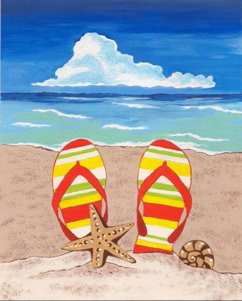 Яркое лето рисунок