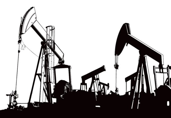 Нефтяная качалка силуэт