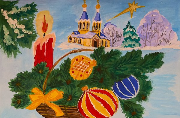 Рождественская звезда рисунок для конкурса