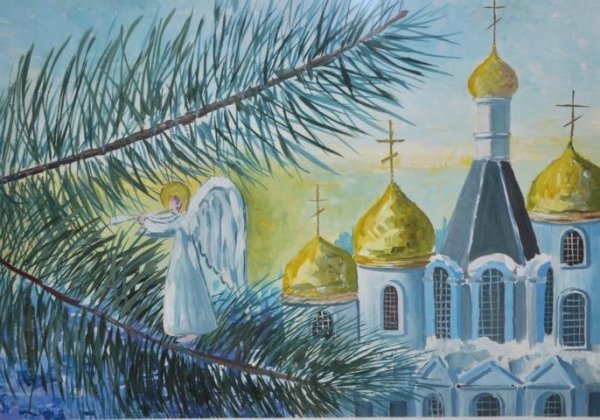 Рождество рисунок на конкурс