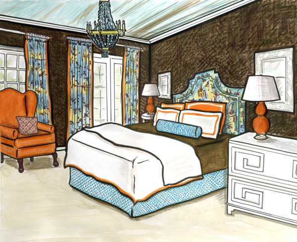 Спальня для рисования