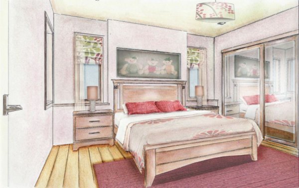 Нарисовать спальню