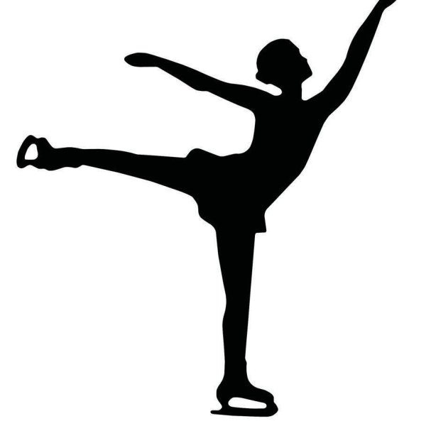 Трафарет фигуристки