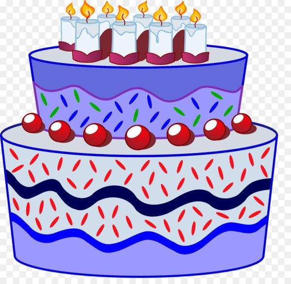 Нарисовать тортик на день рождения