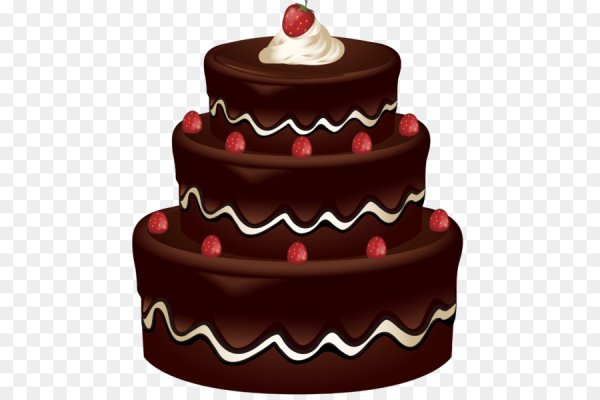 Мультяшный тортик на прозрачном фоне