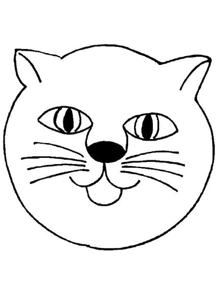 Голова кошки раскраска