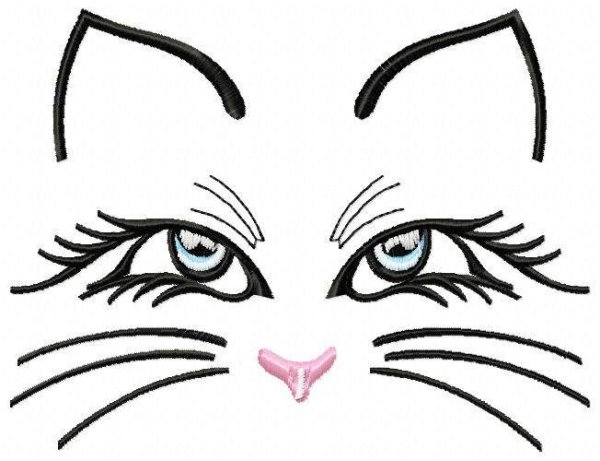 Кошачья морда трафарет