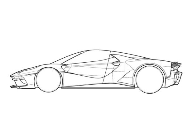 Машины рисунки карандашом сбоку