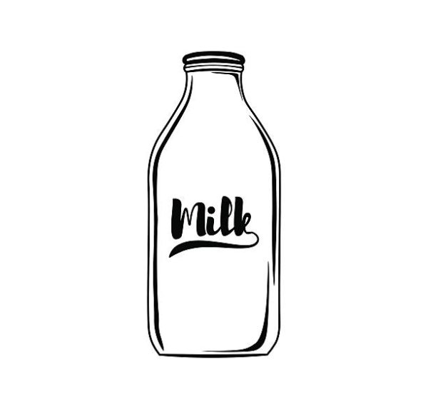 Раскраска молоко в бутылке