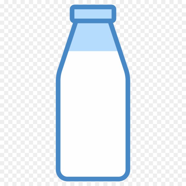 Бутылка молока без фона