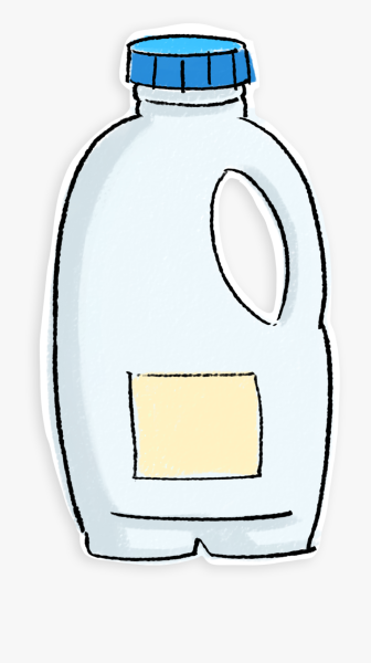 Бутылка молока рисунок