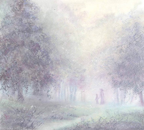 Акварель зимний пейзаж Борис Козьяков